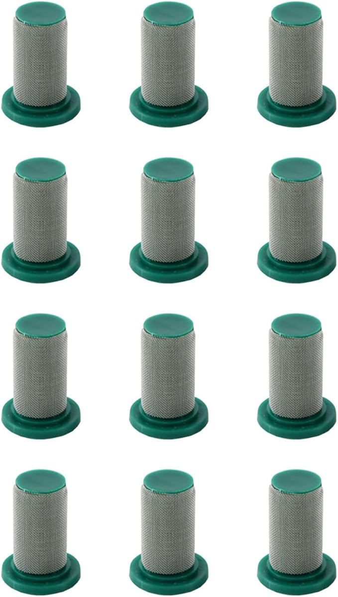 TopHomer 12 Packs Stainless Steel Strainer Spraying Nozzle Mesh Filter with Anti-Drip Design for Spraying Operations Waterproof Engineering (100 Mesh)