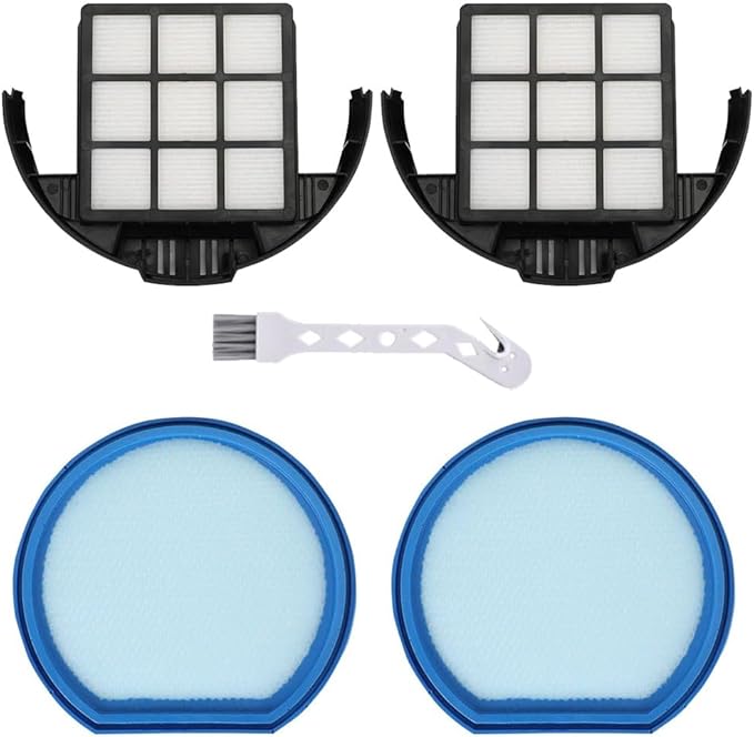 4 Pack Vacuum Filter Set Compatible with Hoover T-Series WindTunnel Bagless Upright Vacuum, Replaces Parts #303173001 & #303172002, 2 Washable Filters+ 2 HEPA Cartridge Filters+ 1 Cleaning Brush - AquaVibe
