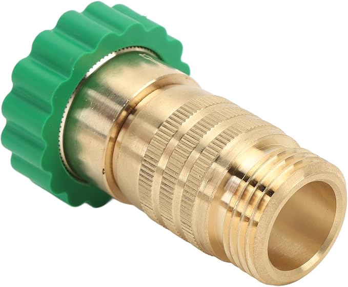 RV Water Pressure Regulator, 50 to 55 PSI 3/4 Inch Brass Thread Inline Water Pressure Reducer with Inlet Screen Filter, for Camping Vehicle Trailers Motorhome Garden