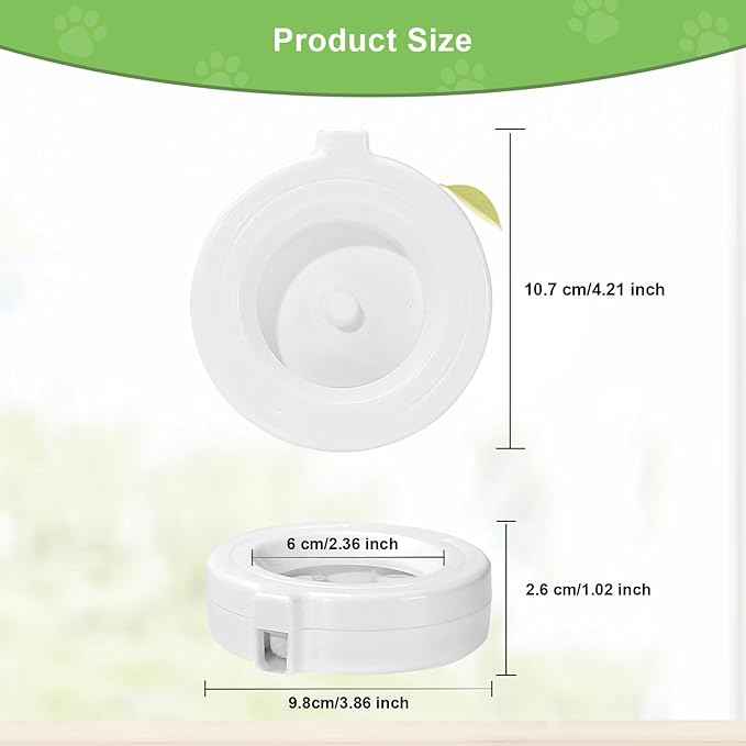 4 Pack Replacement Filters for 3L/3.6L/4.6L/6L/8L Gravity Pet Water Dispenser, Dog Water Filter Replacement, Triple Filtration Pet Fountain Filter, Water Feeder Filter for Cat and Dog