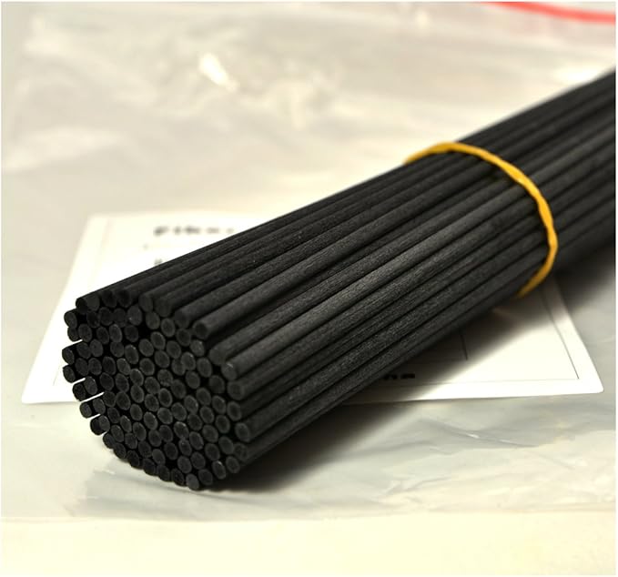 100 Pieces Fiber Reed Diffuser Replacement Refill Sticks (11" x 3mm, Black) - AquaVibe