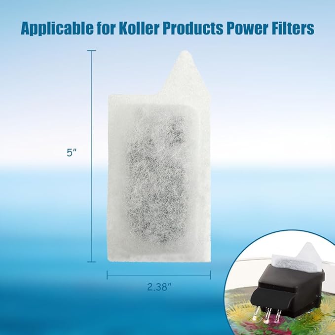 Koller Products Replacement Filter Cartridges - Small, 6-Pack - AquaVibe