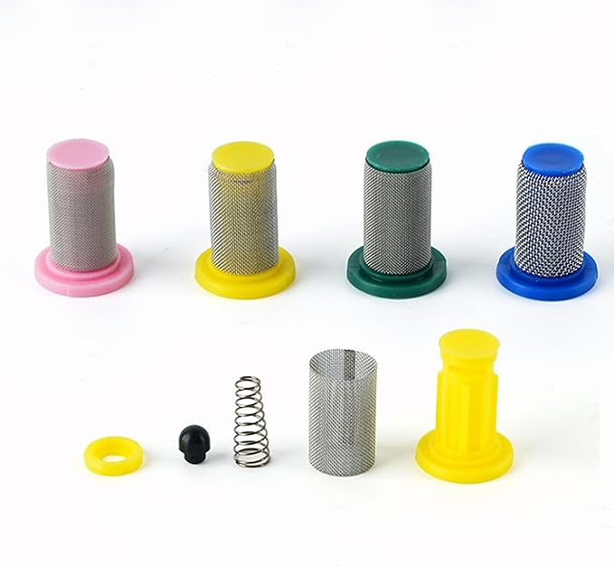 TopHomer 12 Packs Stainless Steel Strainer Spraying Nozzle Mesh Filter with Anti-Drip Design for Spraying Operations Waterproof Engineering (80 Mesh)