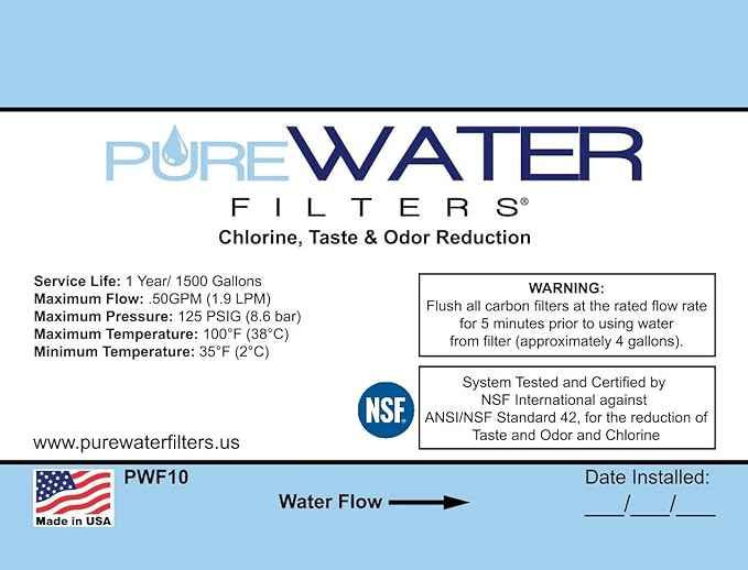 Inline Water Filter For Refrigerators, Ice Makers, Coffee Makers, Water Fountains, Water Coolers, Sink Faucets, RV, Campers, and Boats - with 1/4" Quick-Connect Fittings (Pack of 3)