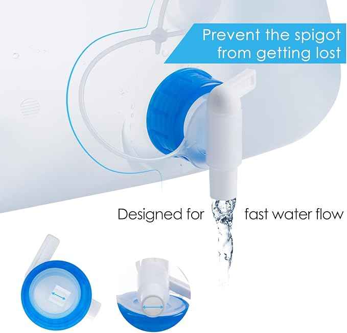 Collapsible Water Jug, 10 Packs 5.3 Gallon BPA Free Camping Water Container with Spigot, Portable Water Storage Carrier for Emergency Survival Hiking Backpacking Outdoors - Food Grade LDPE
