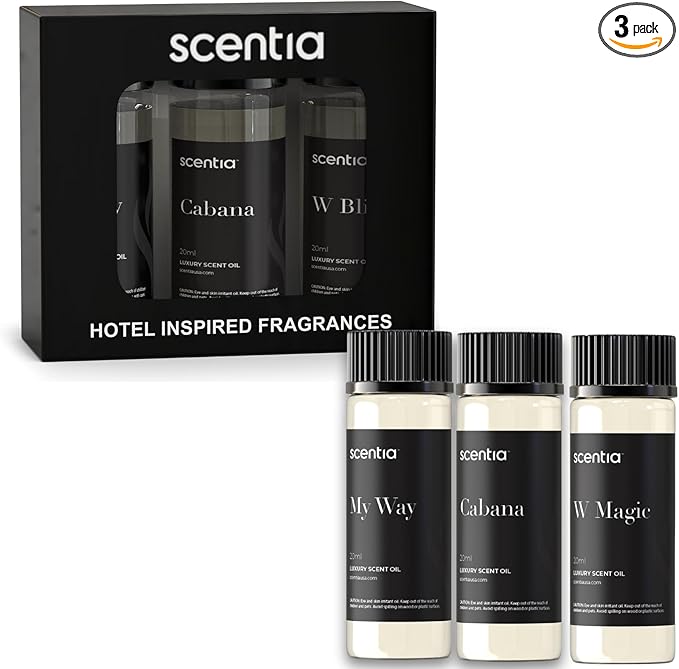 Hotel Diffuser Oil | Aromatherapy Fragrances Inspired by 5-Star Hotels | Luxurious Scents Gift Set - 3 x 20ml Bottles Set - The 1 Hotel Miami, W Hotel & 5- Star Hotels