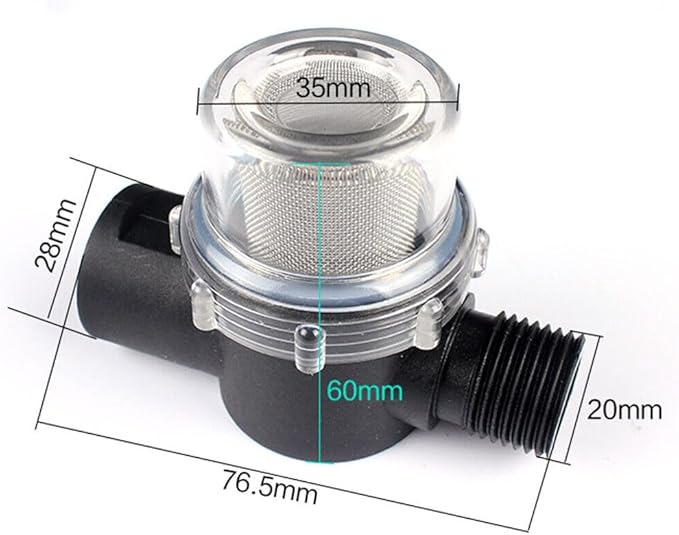 (2 Pieces) Water Pump Filter Replacement for Motorhome 1/2 Rotating Tube Strainer with 50 Mesh Stainless Steel Filter Screen Compatible with WFCO or Shurflo Pumps