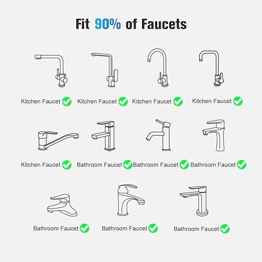 4 Modes Multifunctional Kitchen & Bathroom Water Filter for Sink Faucet with 2pcs Replacement Filters - 99.9% Chlorine Removal-Hard Water Softener- Compatible with Most of Faucet