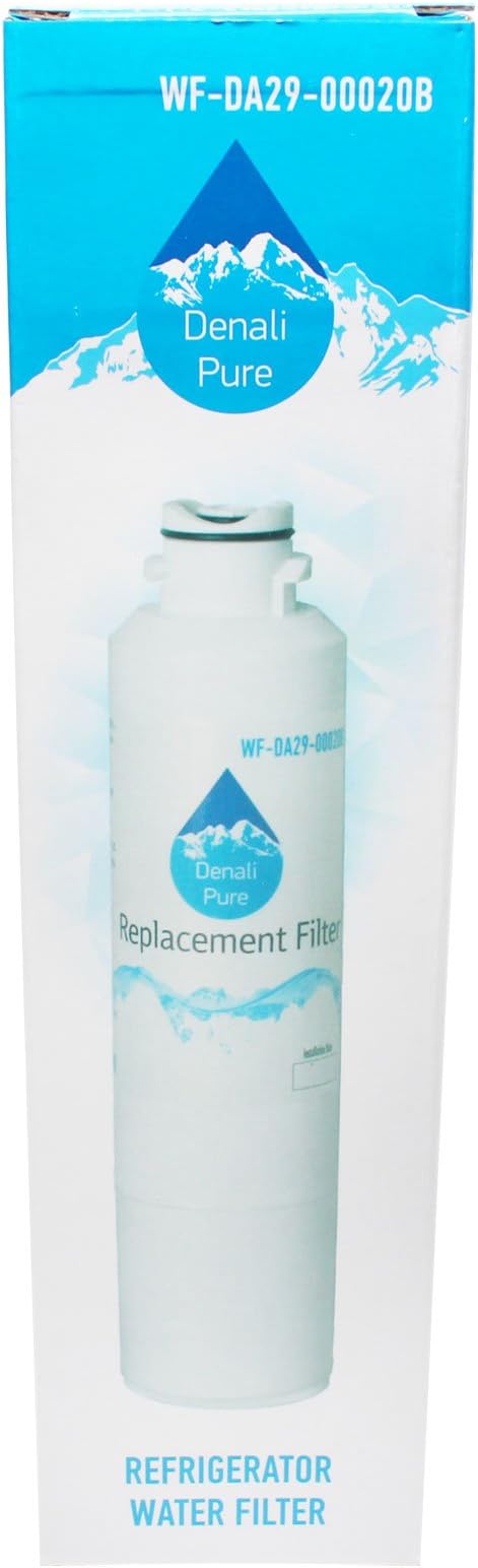 2-Pack Denali Pure Replacement for Samsung RF263BEAEBC/AA-0001 Refrigerator Water Filter - Compatible with with Samsung DA29-00020B Fridge Water Filter Cartridge
