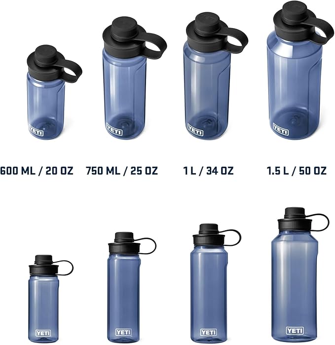 YETI Yonder Water Bottle with Yonder Tether Cap, Lightweight, Leakproof and BPA-Free