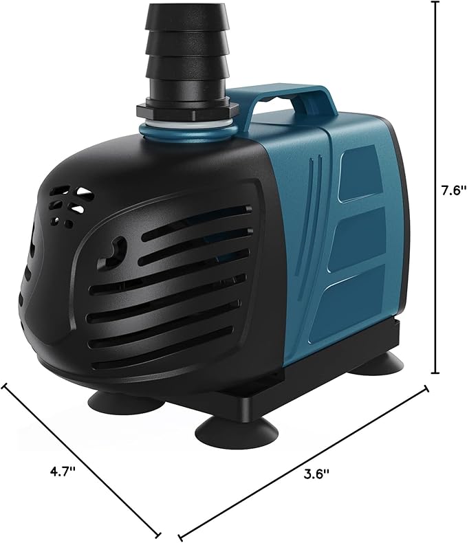 Uniclife Aquarium 1000 GPH Submersible and Inline Water Pump 80W 10ft High Lift AC 120 V Quiet Return Pump with 10 ft. Power Cord for Large Fish Tanks Pond Waterfalls Fountains Sumps and Gardens - AquaVibe