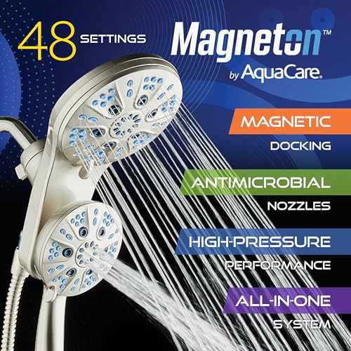 Magneton 48 Mode High Pressure Rain & Handheld Shower Head Combo