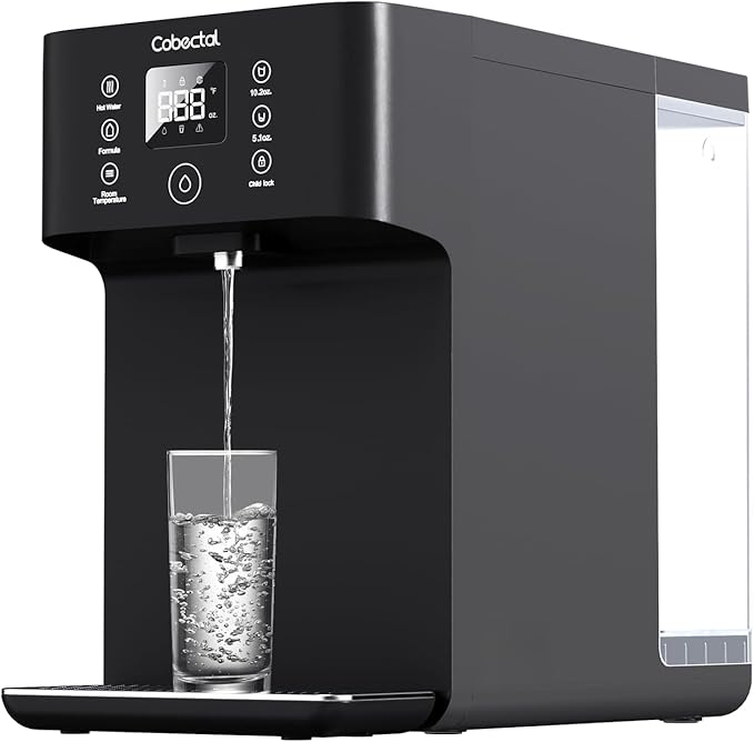 Countertop Reverse Osmosis Water Filter System, Cobectal 8 Stage RO Water Purifier, 4:1 Pure to Drain, Reduce TDS, No Installation Required, Desktop Water Filter for Home, Office, RVs, Black