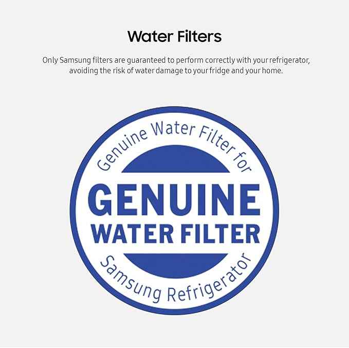 Samsung HAF-QIN-2P/EXP Genuine Refrigerator Water Filter, Reduces 99% of Harmful Contaminants for Clean, Clear Drinking Water, 6-Month Life, Easy Install, Pack of 2