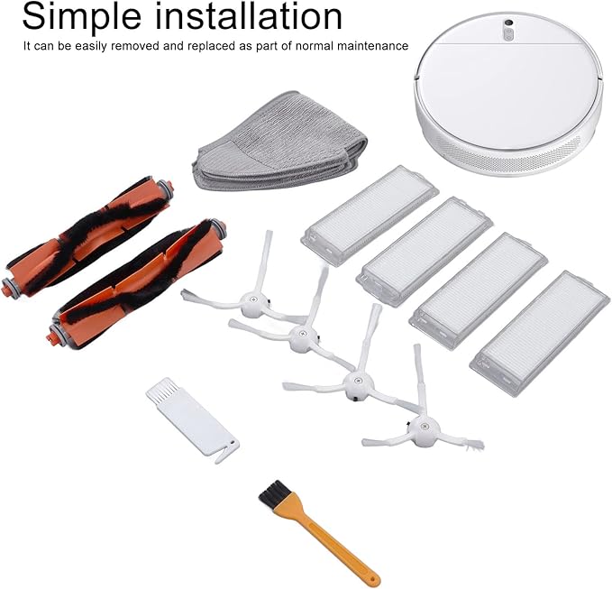 Vacuum Cleaner Accessory Tools, Replacement Filter Mop Brush Kit for Xiaomi Mi Robot Vacuum Mop 2 Lite 2 Pro MJSTL MJST1S Sweeper MI Robot Vacuum Mop 2 Pro mop vacuum accessories kit for xiaomi - AquaVibe