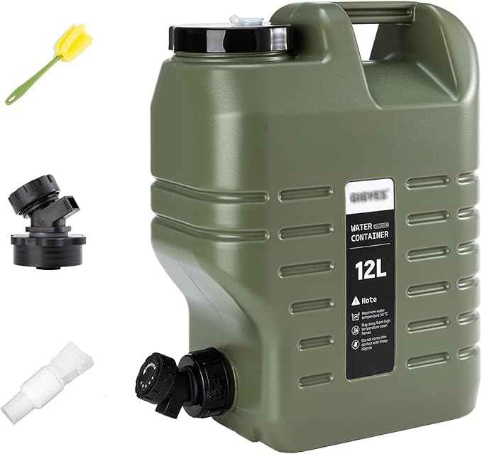 3.2 Gallon Camping Water Jug with Spout, No Leakage Food Grade Camping Water Tank with Spigot for Picnic, BBQ Supplies