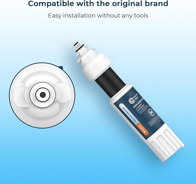 Crystala Filters LT800P Refrigerator Water Filter, Compatible with LT800P, ADQ73613401, ADQ73613402, ADQ73613408, ADQ75795104, Kenmore 9490, 46-9490, LSXS26326S, LMXC23746S, LMXC23746D (Pack of 4)