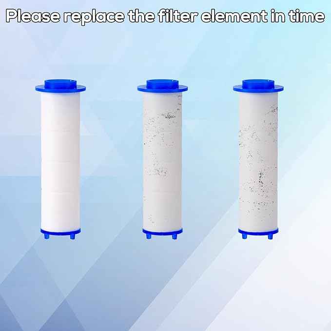 10pcs Showerhead Filters, 2.95x0.95 Inch PP Cotton Shower Head Filter Replacement Cartridge Filtering Tool