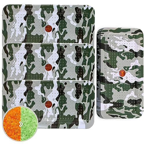 100 Gram Camouflage Gun Safe Dehumidifier Silica Gel Canister Rechargeable Dehumidifier Desiccant Reusable Indicating Desiccant Moisture Absorber with Visible Window [4PACK] (4 Count)
