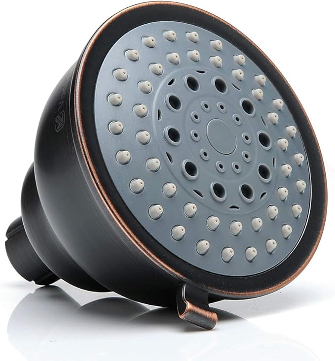 Voolan High Pressure Shower Head - 5 Function Rain Shower Head - Comfortable Shower Experience Even at Low Water Flow - Oil-Rubbed Bronze