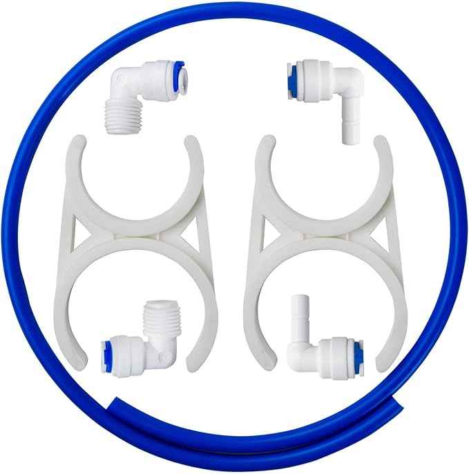 iSpring F6K75 Replacement Under-Sink Water Filters, 6-Stage Reverse Osmosis RO Water Filtration & ACL1 RO Add-on Filter Kit for Standard Reverse Osmosis Systems, 5 Piece Set, 1/4"