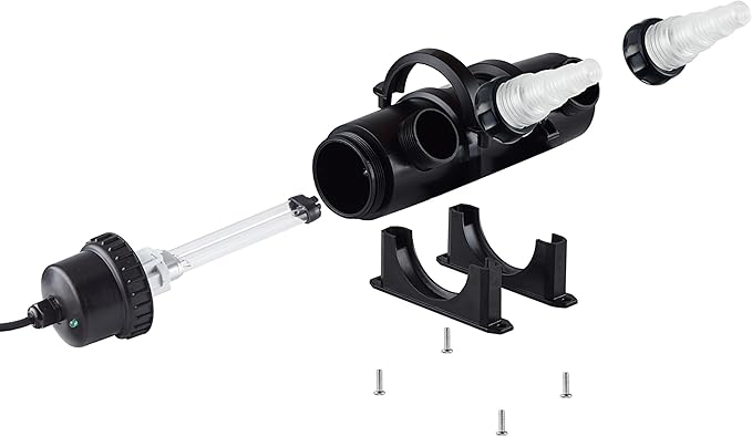 Alpine Corporation 7 Watt UV Clarifier Intended for Fountains, Waterfalls, and Water Circulation Out of Water Use, Black