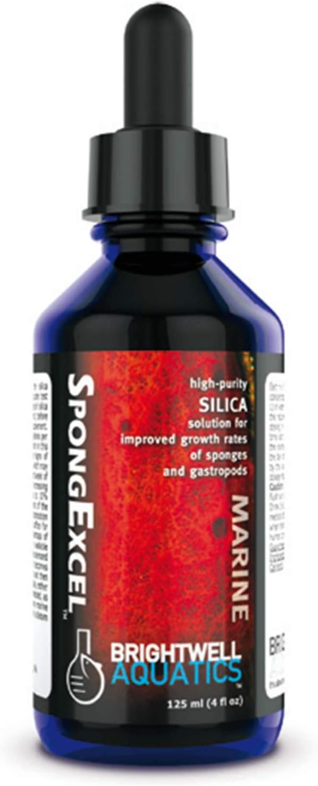 Brightwell Aquatics SpongExcel – Ionic Silica Solution for Marine Sponge & Gastropod Growth in Marine Aquariums, Boosts Water Quality, 125 ml - AquaVibe