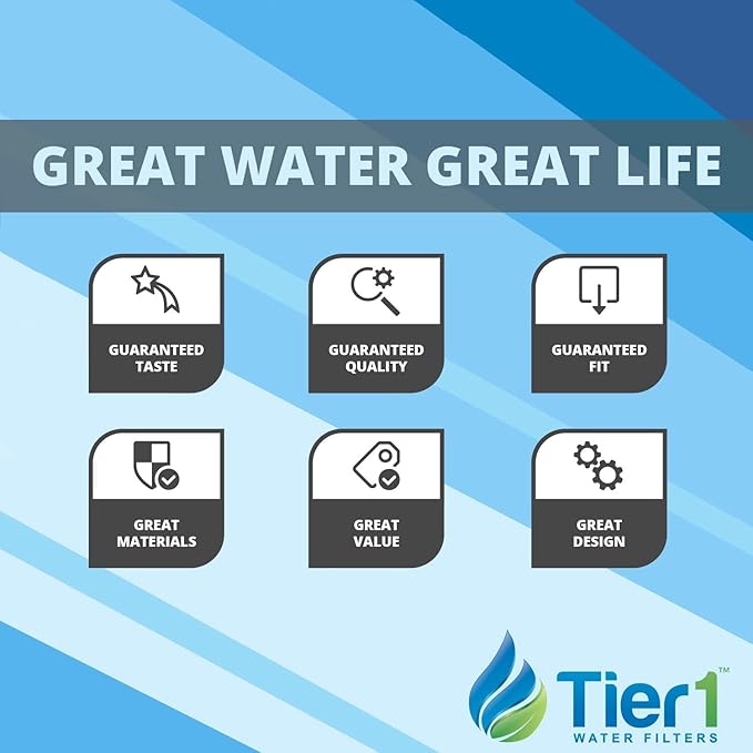 Tier1 10 Micron 10 Inch x 4.5 Inch | 6-Pack Spun Wound Polypropylene Whole House Sediment Water Filter Replacement Cartridge | Compatible with Hydronix SDC-45-1010, SDF-45-1010, Home Water Filter