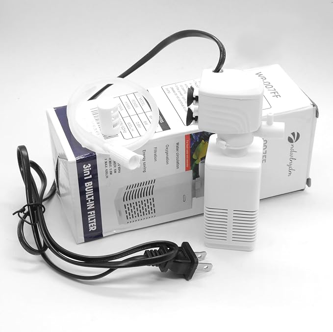 Aquarium Filter - Fish Tank/Turtle Tank Pumps & Filters for 50 to 150 Gallon Tank, Adjustable Oxygenation Amount and Direction (6W for 20~70 Gallon (Small Fish Tank）)