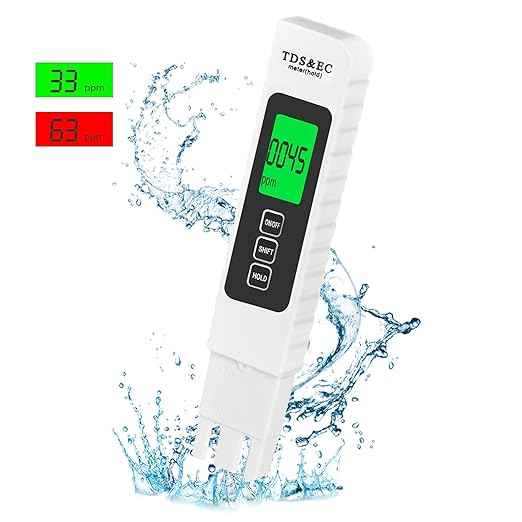 4 in 1 TDS Meter Digital Water Tester - Accurate and Reliable TDS EC & Temp(°C,°F) Meter, 0-9990ppm - Professional Testing for Drinking Water, RO/DI System, Aquariums etc