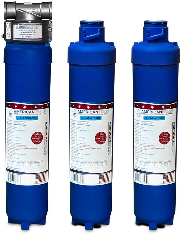 American Filter Company® # AFC-903-SYS, Compatible with 3M® AP903/AP917-HD for Whole House, Quick Change Water Filter System, 3 Packs