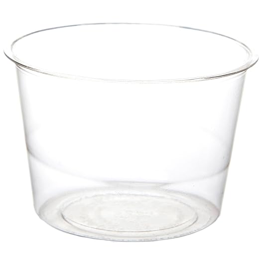 ECO PRODUCTS Compostable Clear PLA Plastic 4oz Portion Cups, Case of 2000, Round Cold Food Containers, Renewable Plant-Based, Lid Sold Separately, Disposable