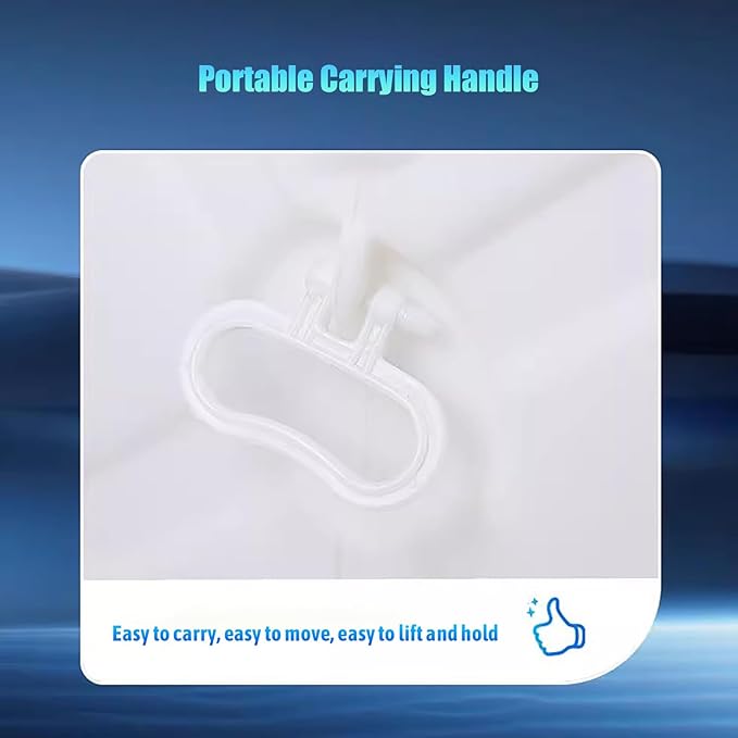 Water Storage Water Storage Container Food-Grade HDPE Square Water Container, Large Capacity Water Tank W/Enlarged Calibre Handle 2.8mm Thick Leakproof for Home Camping RV Outdoor