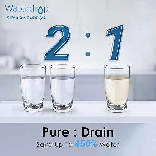 Waterdrop D6 Reverse Osmosis System with PMT Small Pressure Tank, 600 GPD Tankless RO Water Filter System, 2:1 Pure to Drain, Easy Installation, Bundle