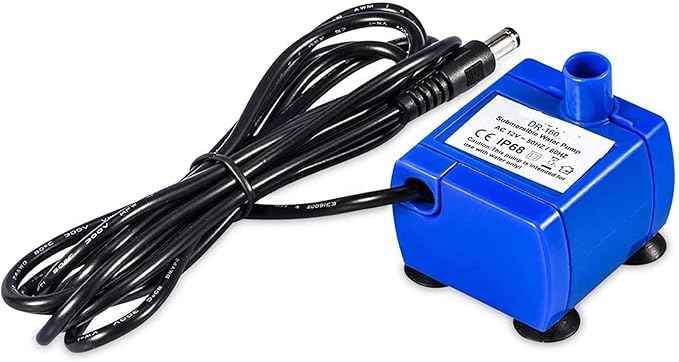 YOUTHINK Fountain Pump, Silent Submersible Pet Fountain Pump Low-pressure Consumption with 5.9 Feet of Power Cord, Suitable for 1.6l and 2.1l Flower Fountains Blue