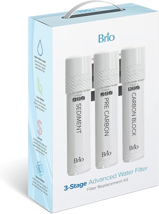 Brio 3-Stage Filter Replacement Kit for Water Cooler Dispensers