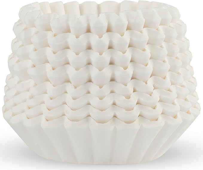 Tupkee Coffee Filters 4-6 Cups - 800 Count, Junior Basket Style, White Paper, Chlorine Free 5 Cup Coffee Filter, Made in the USA