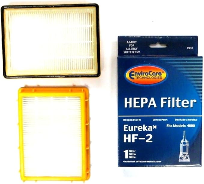 EnviroCare Replacement Vacuum Cleaner Filter and Bag kit Designed to fit Eureka RR Uprights and HF-2 HEPA Filters with 1 belt - AquaVibe