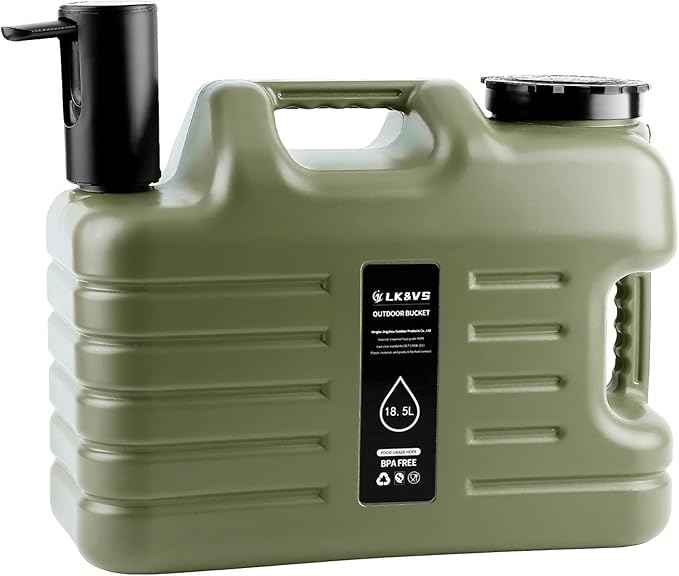 5 Gallon Water Jug with Foldable Auto Pump, BPA-Free Leak-Proof Camping Water Container Spigot, Type-C Rechargeable, Portable Water Dispenser Tank for Hiking, Outdoors & Emergency Water Storage