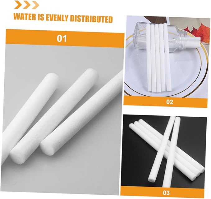 PRETYZOOM 50pcs Aroma Stick Replacements for Humidifier Diffuser Rods Essential Oil Diffuser Sticks Aroma Accessories - AquaVibe