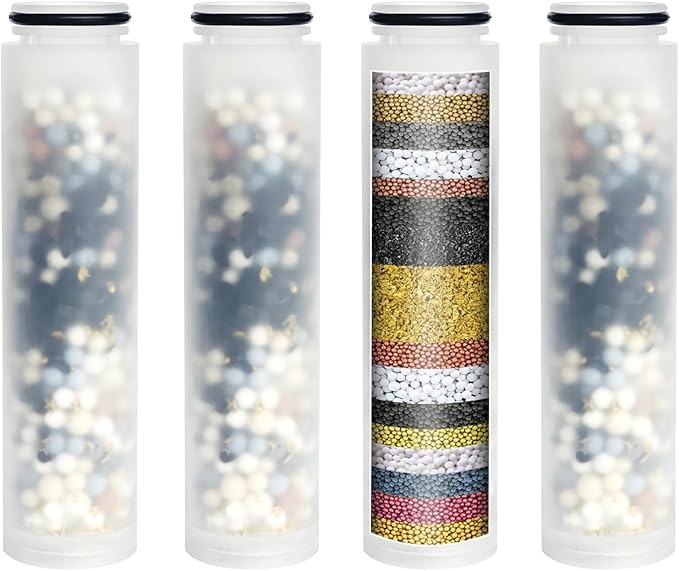 Water Replacement Filter for Shower Head,Compatible with MakeFit S6526 Handheld Shower Head Cartridge,for Hard Water Remove Chlorine and Harmful Substances.（4 Pack）