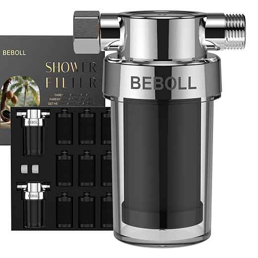 2-Pack Shower Filters with 11 Replacement Cartridges - Coconut Shell Carbon Filter Removes Chlorine, Heavy Metals | Universal Showerhead Water Filter for Healthier Skin & Hair