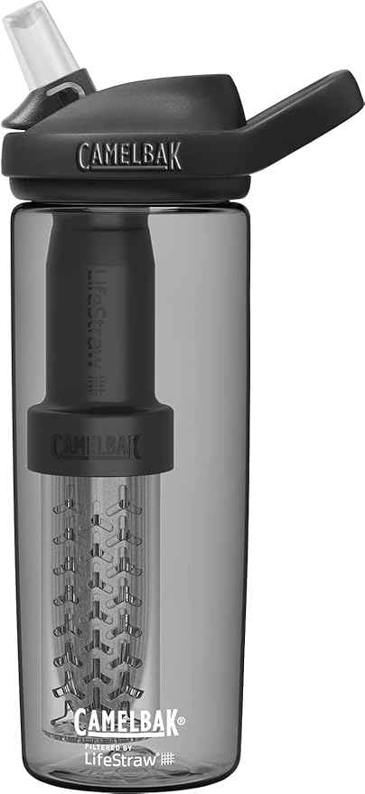 CamelBak Eddy+ Filtered by LifeStraw Integrated Two Stage Filter Straw Water Bottle with Tritan Renew