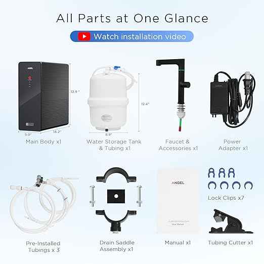 ANGEL X1 Pro Reverse Osmosis Water Filter, 7-Stage Under Sink Water Filtration System, 3 Years RO Life, 2:1 Pure to Drain, Reduces PFAS/PFOS, TDS, Chlorine, Bad Taste & Odor, Lead-Free