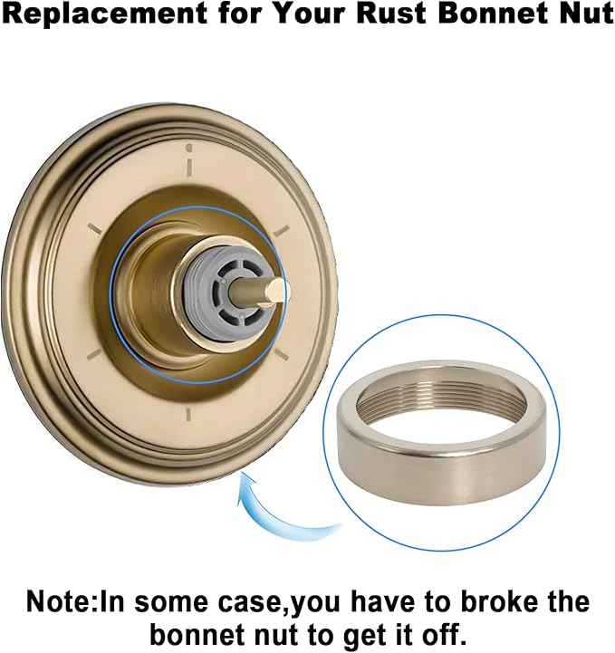 RP46074 Shower Universal Valve Cartridge Assembly for Delta Shower and Tub 13/14 Series Faucet, Replacement Part for Delta Monitor Cartridge, Include RP22734 Bonnet Nut Replacement