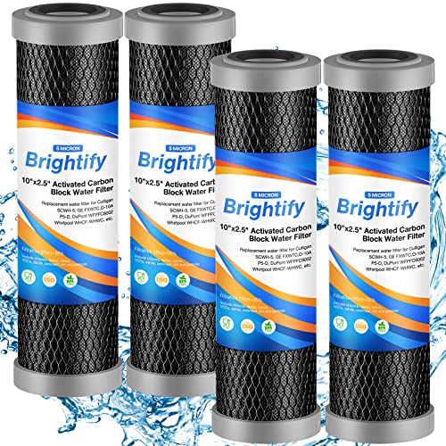 10"x2.5" 5 Micron Carbon Water Filter (4 Count)
