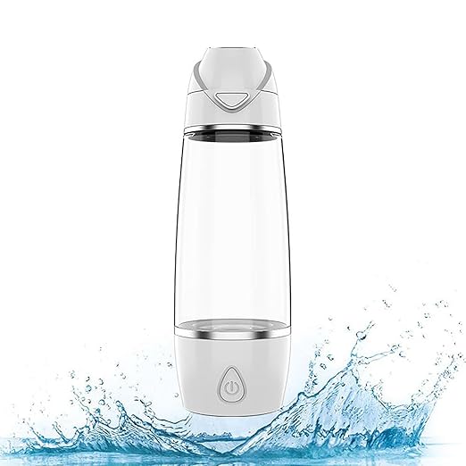 2024 Hydrogen Water Bottle Generator, 350ml Portable Rechargeable Hydrogen Water Ionizer Bottle with LED Light, Hydrogen Water Machine with SPE/PEM Technology