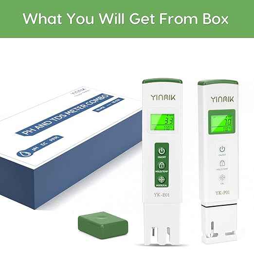 YINMIK pH Meter TDS Tester Combo Swimming Pool pH Tester,Professional pH PPM Meter for Swimming Pool SPA Hydroponics Aquarium Household Drinking Homebrew