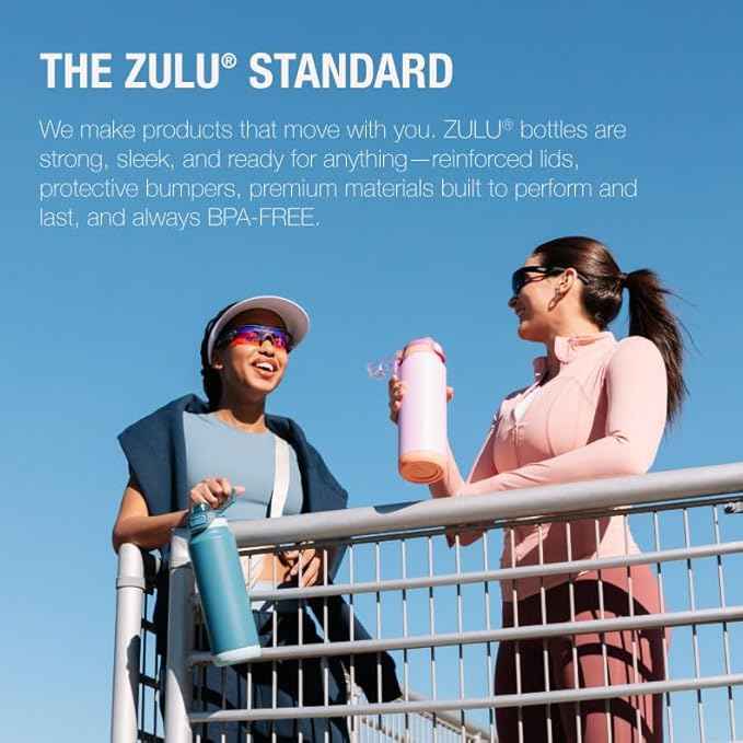 ZULU Goals Vacuum Insulated Large Capacity Stainless Steel Water Bottle | Reusable Jug Thermoses with Carry Handle | Leak-Proof Lid | Perfect for Travel, Workout, Gym, Hiking, Camping | 64oz, 101oz