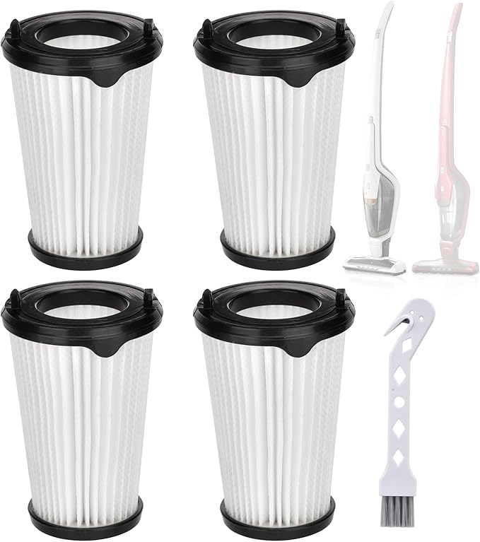 4 Pack VAF-1TM Filter Replacement for Electrolux Ergorapido Stick Lightweight Cordless Vacuum Standard & Pet Version PureAdvantage PureAdvantageTM Ergorapido VAF-1 Vacuum Filters Part # EL65522 - AquaVibe